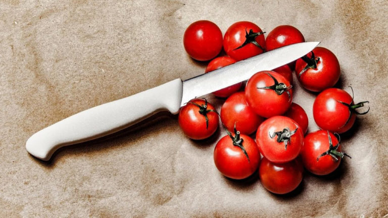 faca sobre tomates